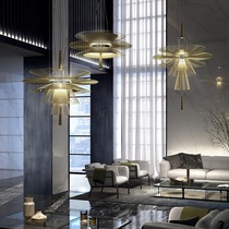 Modern Chinese Hollow UFO Bar Engineering Hotel Lobby High Duplex Art Restaurant Modeling Chandelier
