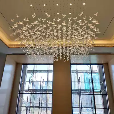Wedding transparent bird large wedding window Crystal hummingbird ceiling aerial ornaments acrylic bird