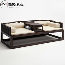 New Chinese style Bed Solid Wood Sofa Chinese style Living room Retro furniture Small family type Zen Serie modern minimalist tatami