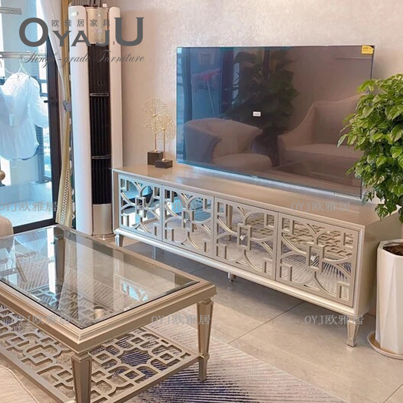 American solid wood living room containing cabinet bedroom TV cabinet light and luxurious furniture decoration cabinet neoclassical antique mirror furniture