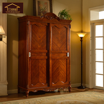 Eurostyle Solid Wood Lockers Countryside Fields Garden Bedrooms bedroom door wardrobe assorted furniture American two doors Sliding Door Wardrobe