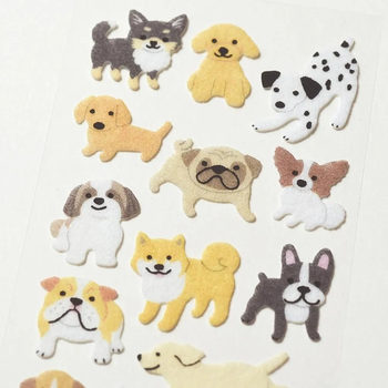 Japanese g.c.press sticker smiling dog