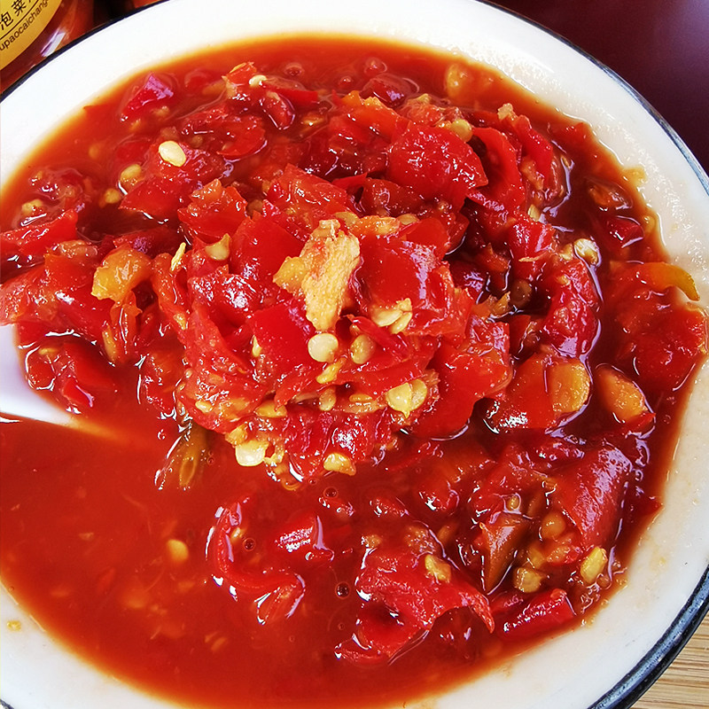 Guizhou Specii Produce Fresh Chopped Pepper Chili Sauce Garlic Sauce Garlic Sauce Jam chili Zhengzong Artisanal Farmhouse Homemade Spiced Spicy Sour Chili Pepper