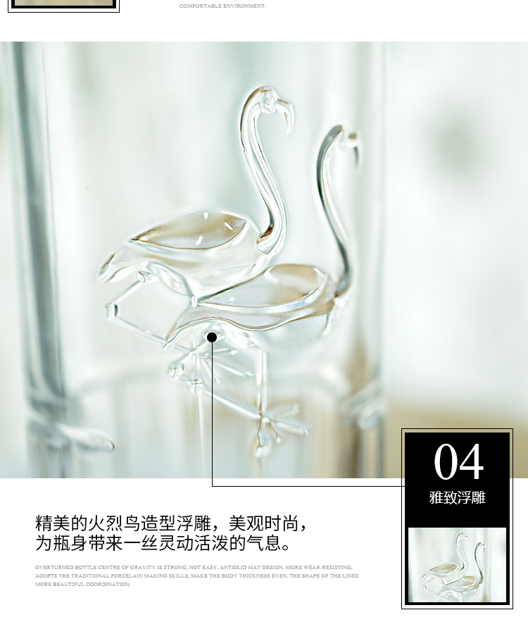 Hoa hồng phong phú tre lily thủy tinh bình hoa trang trí cắm hoa phòng khách nhà hàng hiện đại châu Âu đơn giản hoa thủy canh - Vase / Bồn hoa & Kệ chậu nhựa treo tường