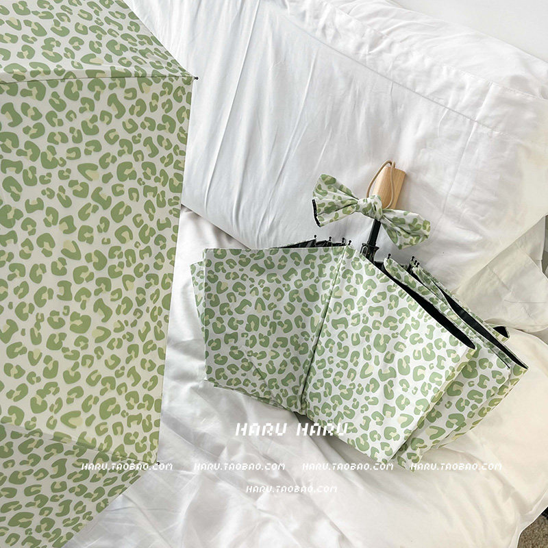 haru green BAO WEN salt series clear umbrella dual-use sunshade fully automatic folding sun protection against UV sunshade