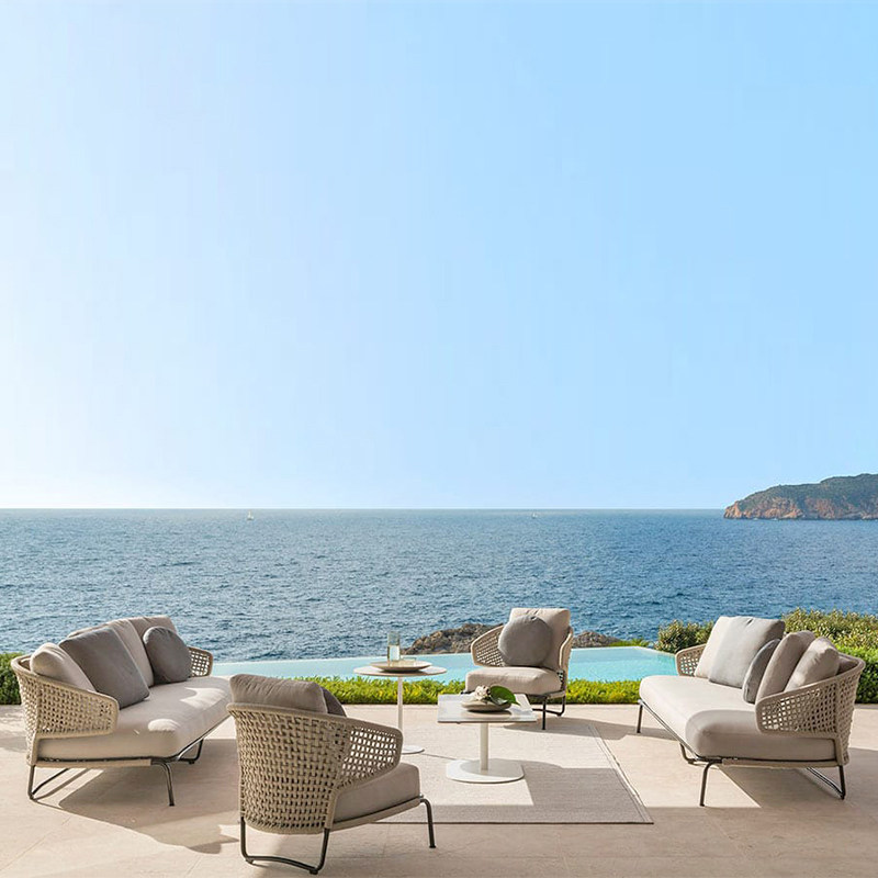 Outdoor Fuji Sofa Single-person Table and chair Customized Balcony Tea CotailHotel Reception Terrace