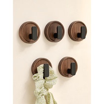 Medieval household walnut viscose hook retro entrance hall coat hook strong load-bearing no punching wall coat hook