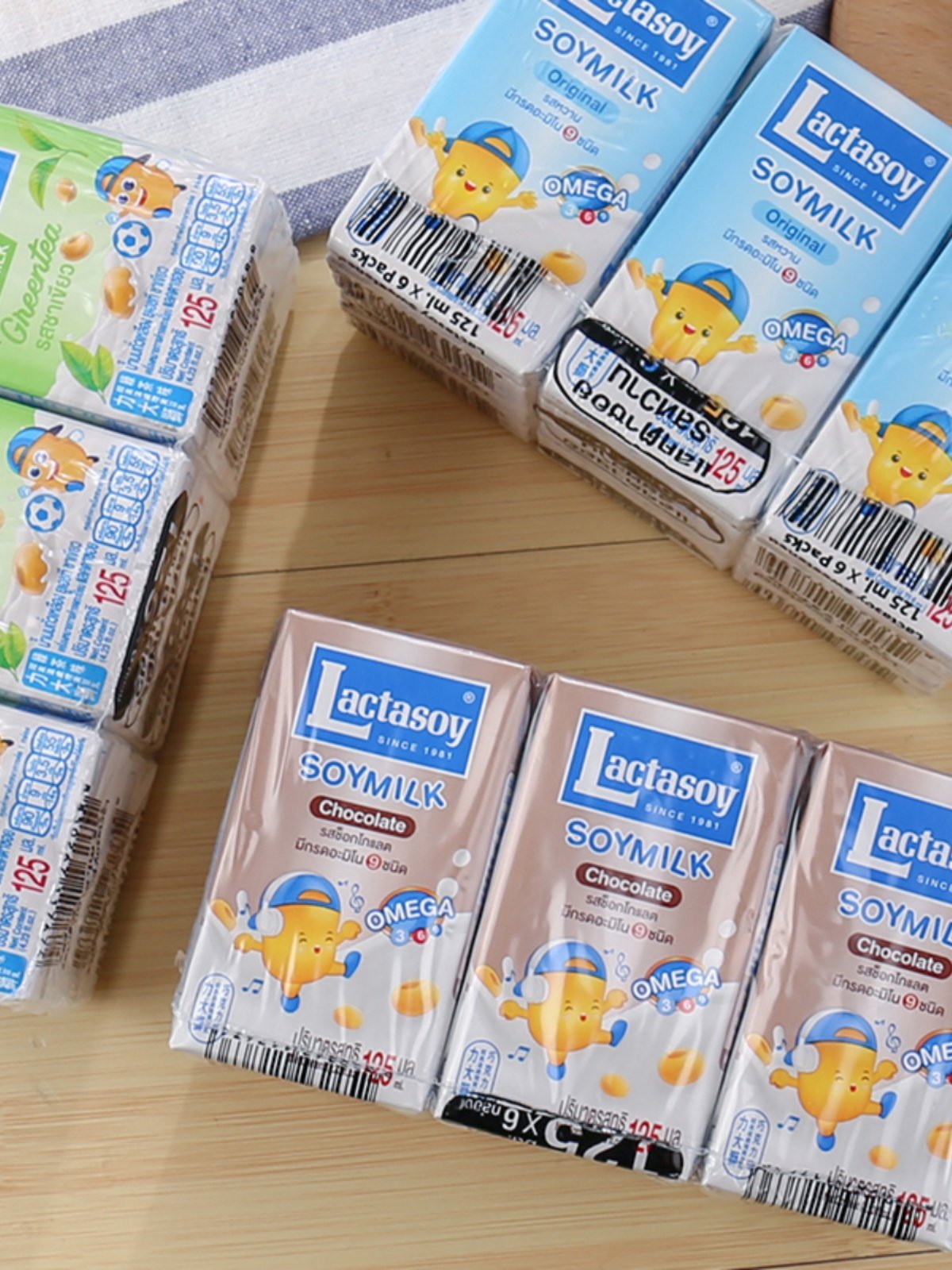 thailand imported lactasoy/lidaishi soymilk 125ml chocolate original flavor children student breakfast milk soybean milk