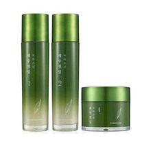 Korea Chanzhen Jeju Island Organic Green Tea THREE-piece MOISTURIZING elastic firming whitening anti-wrinkle CHARMZONE