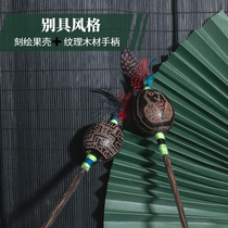 Peruvian sand hammer hand-carved gourd hand-held shell seed rattle musical instrument unpopular musical instrument dubbing white noise