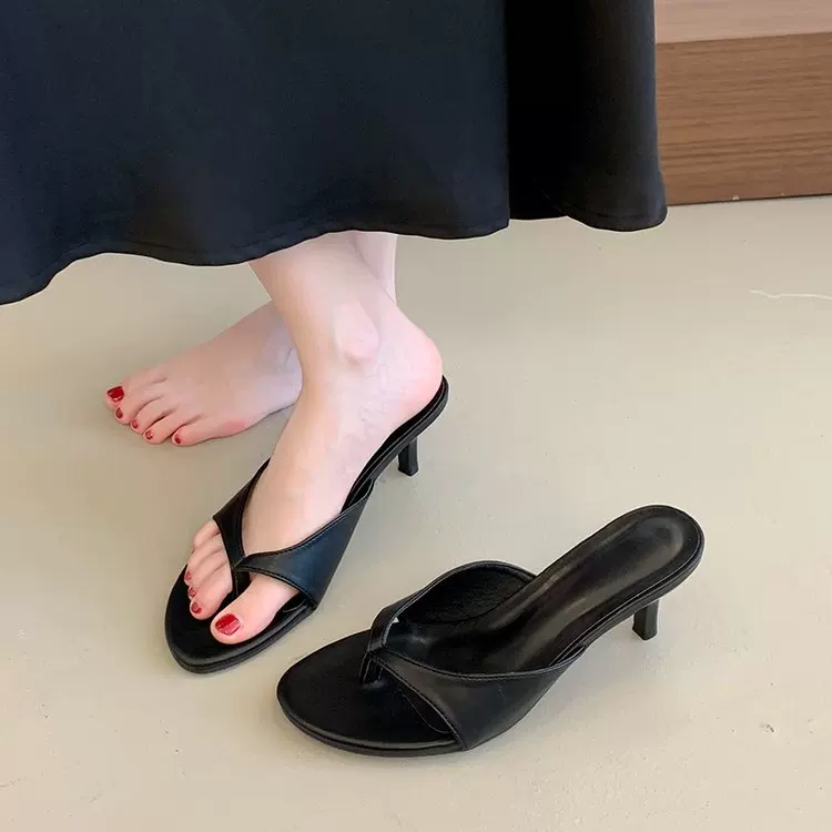 Ретро-сланцы, шлепанцы, сандалии, стиль Chanel, подходят к юбке, простой и элегантный дизайн