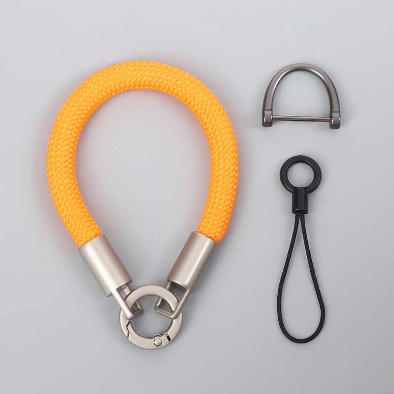 Car Keychain Pendant Lanyard Chain Key Ring Horseshoe Buckle High-End Simple Creative Rearview Mirror Decoration Key Chain
