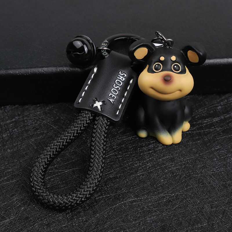 Cartoon Bee Dog Keychain Pendant Internet-Famous Cute Unisex Exquisite Backpack Decoration Car Keychain Small Accessory