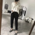 Quần harem cao bồi mùa xuân và mùa thu eo cao là quần mỏng chân thun eo Hàn Quốc quần âu dụng cụ chín quần