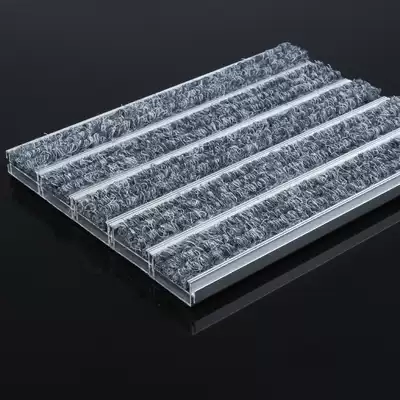 High 15CM custom made aluminum alloy carpet dust-proof floor mat interlocking foyer door hotel bank floor mat