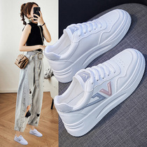 Small White Shoes Women Hollowed-out Boards Shoes 2021 Summer Thin Sneakers Mesh Shoes Breathable Shallow Mouth Casual Running Shoes Women Shoes