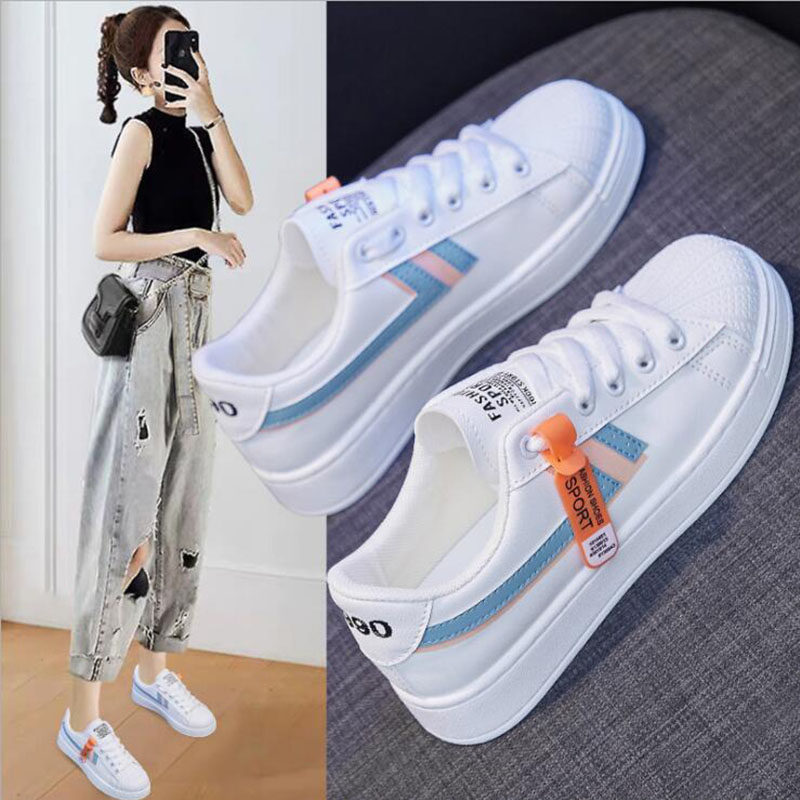 Small white shoes women's 2021 summer new sports shoes all-match mesh panel shoes shell head genuine leather flat bottom breathable women's shoes