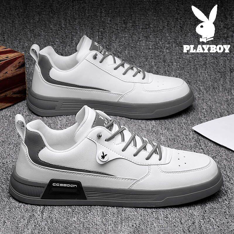 Floral Playboy men's shoes Fall genuine leather little white shoes 100 hitch a foot pedal plate shoe sports casual leather shoes winter boomer shoes