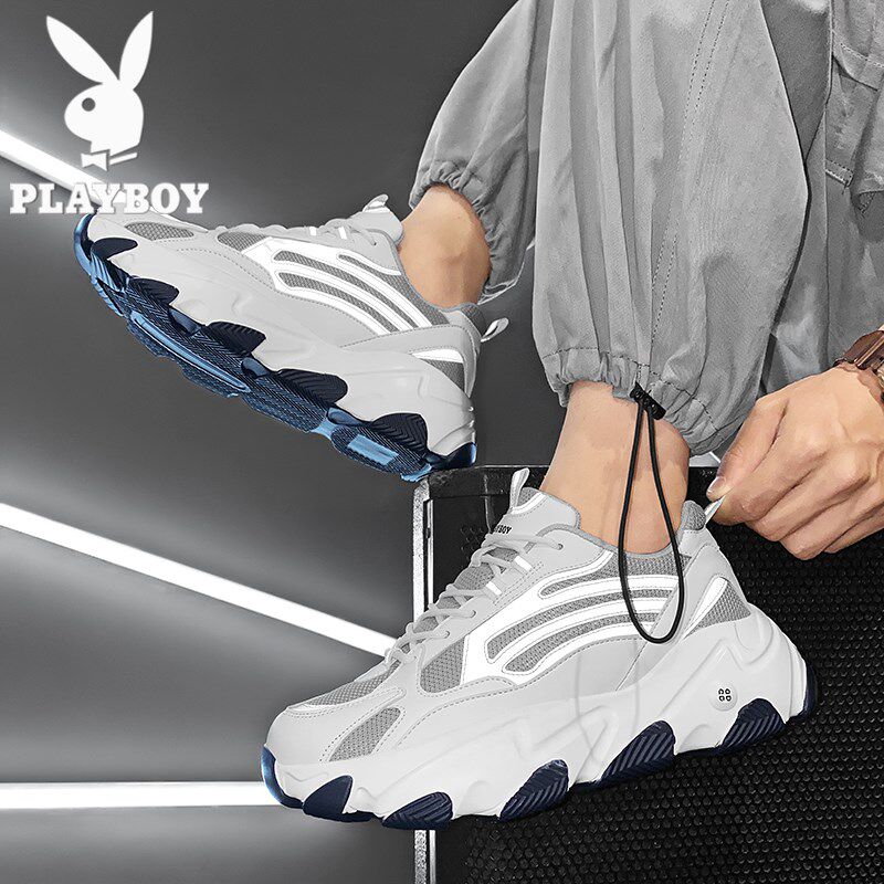 Flowers Playboy Men Shoes Spring Autumn Casual Old Daddy Shoes Men 100 Hitch Sports Thick Bottom Shoes Men Ins Crescendo Shoes