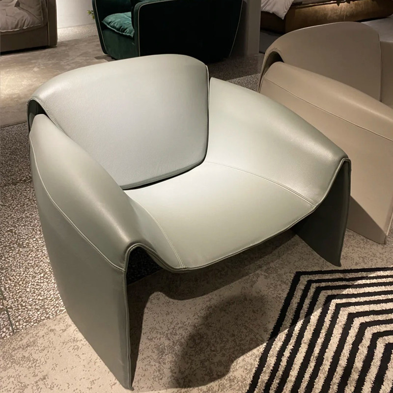 Italian minimal crab chair living room designer Single-person sofa network red luxury sofa chair leather casual chair