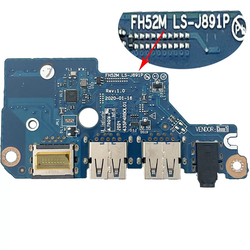 Suitable for Acer Nitro An515-55-53Ag 15.6 Audio USB Small Board Ls-J891P