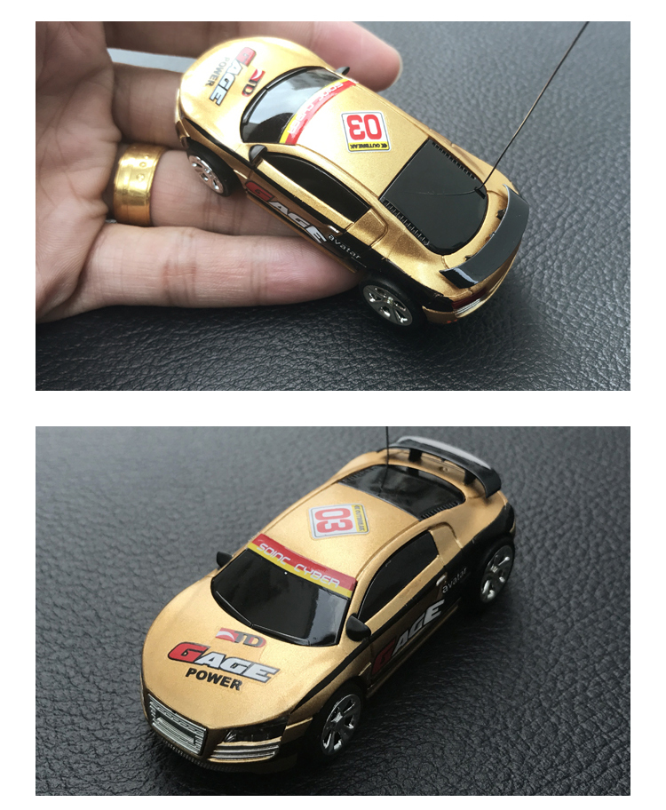 Siêu nhỏ sạc xe hơi điều khiển từ xa lon Coke đua xe tăng off-road xe lửa thể thao xe đồ chơi do choi cho be