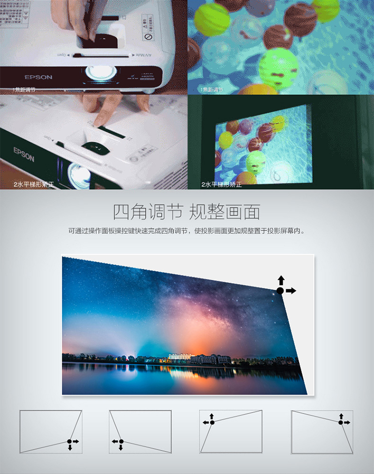 Máy chiếu Epson CB-X41 Máy chiếu ném ngắn CB-X36 phiên bản nâng cấp Máy chiếu 1080P HD không có - Máy chiếu