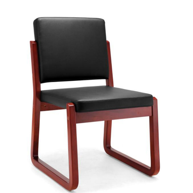 Black office chair Solid wood meeting chair Meeting chair Sippi computer chair backed by Mahjong chair to negotiate chair