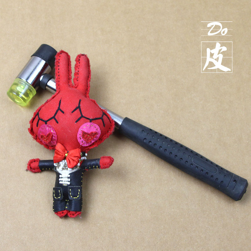 Rubber hammer Mini rubber mounting hammer Small hammer Steel pipe handle hammer small hammer Nylon hammer Small rubber hammer