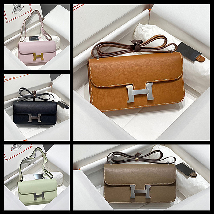 Hand-Sewn Original Epsom Leather Elan Kangkang Flight Attendant Bag Single-Layer Mirror 26 Underarm Bag Crossbody Women's Bag