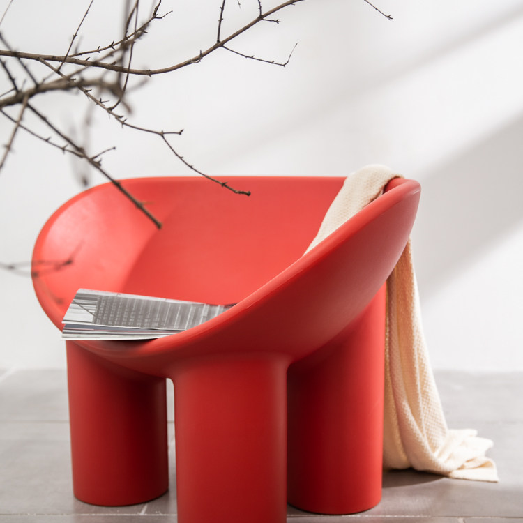 ins net red single leaning back chair Nordic outdoor home balcony casual chair fashion creative elephant leg sofa chair