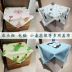 in đầu giường bọc vải cotton và vải lanh đơn giản bàn cà phê bụi che bàn ăn châu Âu máy tính không thấm nước TV net khăn trải bàn màu đỏ - TV