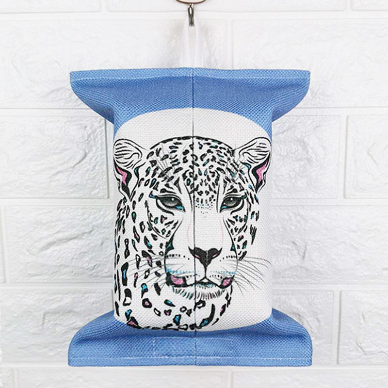 Paper towel bag custom cotton linen fabric printing cartoon net red car tissue box hanging cute creative toilet paper box set