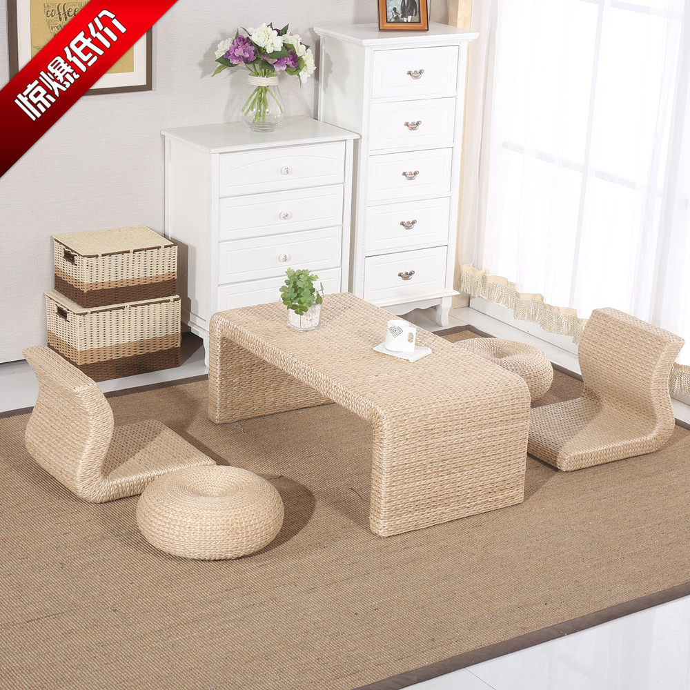 Rattan choreography daystyle floating window small table tatami tea table window sill Balcony Short Tea Table Tea Table Terrace Terrace