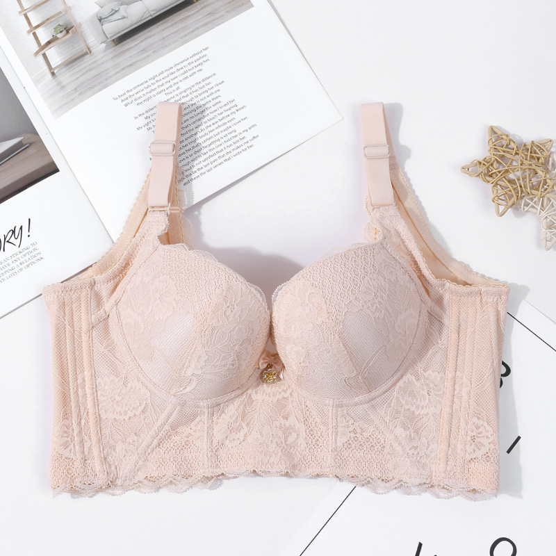 Cluster adjustment type underwear thickening essential oil cup with milk anti-offset vertical bra