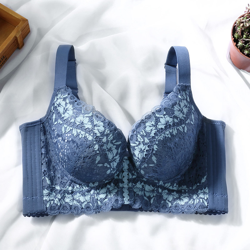 Beauty salon adjustment Type of underwear Female small breasts with large coalestation to collect the pair of breast-proof Drooping Five-Row Buttoned Lingerie Suit