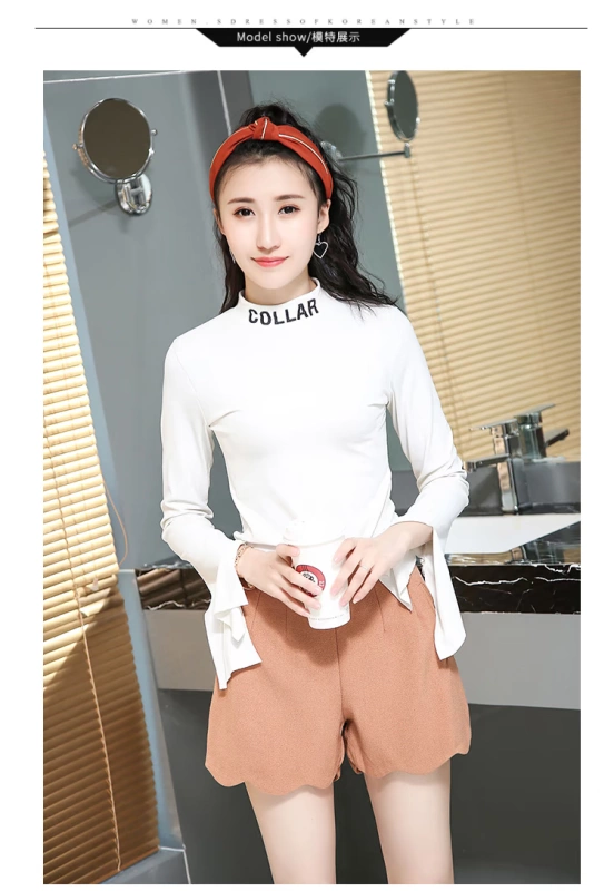 Cool aga mùa thu thời trang mới màu rắn hoang dã xu hướng đơn giản chất liệu quần short 1522