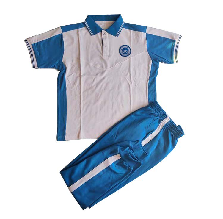 Huizhou Hualuogeng Middle School School Uniforms Summer Sports Suit Factory Direct Selling Middle School Uniforms