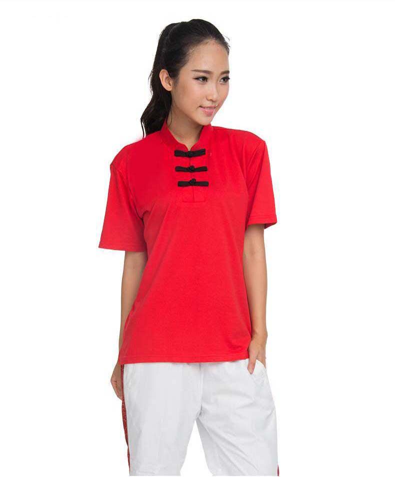 Martial arts T-shirt Chinese martial arts clothing practice clothing children's adult martial arts performance clothing Tai Chi clothing Sanda clothing customization