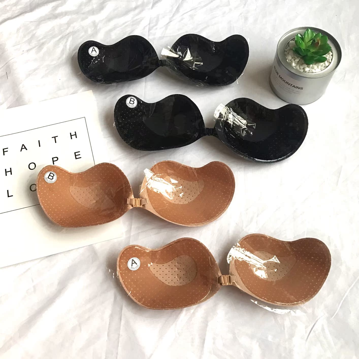 Đồ lót cưới quây mỏng phần ngực dính ngực nhỏ tụ tập chống trượt trên núm vú dán silicon vô hình áo ngực nữ - Nắp núm vú miếng dán vú