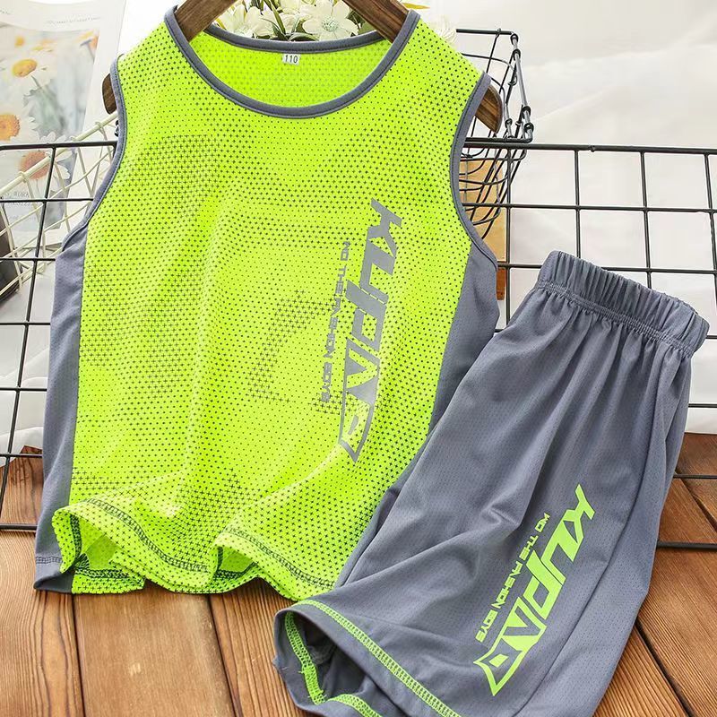 Boys' Basketball Uniform Set 2026 New Summer Thin Sleeveless Vest Boys' Summer Clothing for Older Children Sports Jersey Boys' Basketball Uniform Set 2026 New Summer Thin Sleeveless Vest Boys' Summer Clothing for Older Children Sports Jersey