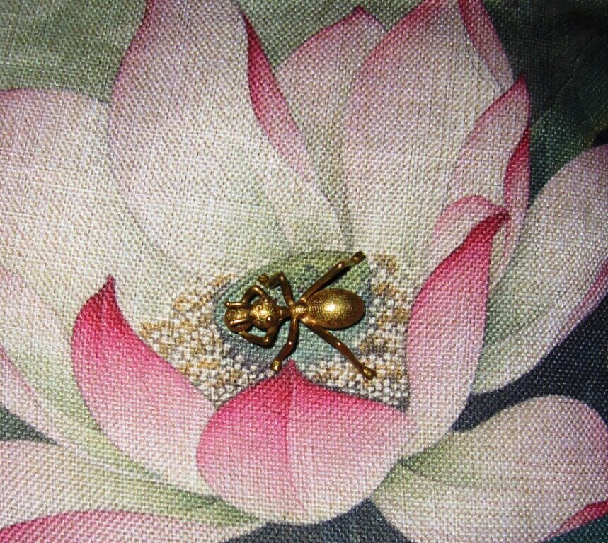 Pure Brass Unplated Solid Ant Ornament Incense Insert The More Polished The Brighter ()