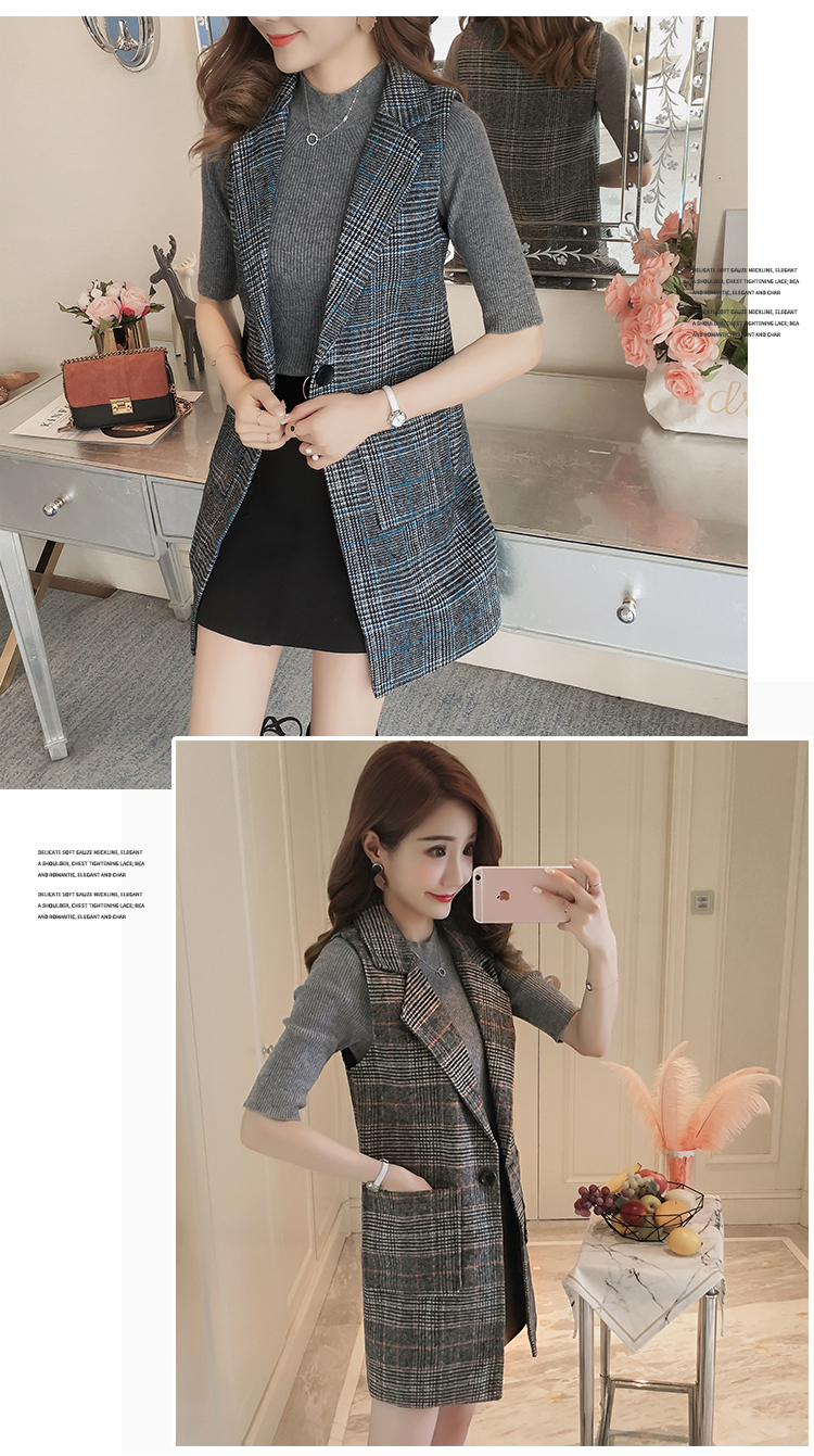 Micro fat mùa thu mới của phụ nữ Phiên bản Hàn Quốc của bộ vest vest nữ dài XL áo mùa xuân và mùa thu là vest nữ áo sơ mi nữ 2018 hàn quốc