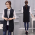 Áo mùa thu mới 2018 của phụ nữ phiên bản Hàn Quốc của bộ vest vest nữ dài phần cỡ lớn mùa xuân và áo khoác mùa thu là áo vest nữ mỏng áo sơ mi trắng nữ Mùa xuân