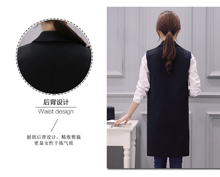 Áo mùa thu mới 2018 của phụ nữ phiên bản Hàn Quốc của bộ vest vest nữ dài phần cỡ lớn mùa xuân và áo khoác mùa thu là áo vest nữ mỏng áo sơ mi trắng nữ