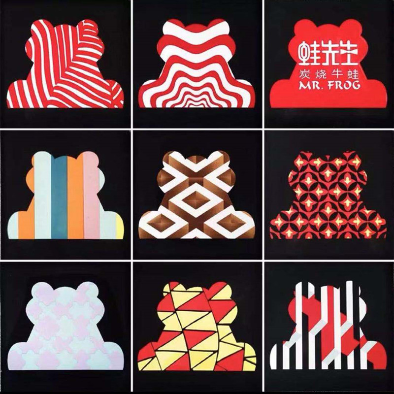 Frog Tiles Anti-Slip Wear and Personality Tiles Cartoon Crab Small Lobster Bull Frog Lovers Up Fish Hotpot Flowers Brick 300