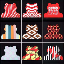 Frog tile non-slip wear-resistant personality floor tiles cartoon crab crayfish Bullfrog love fish hot pot tiles 300