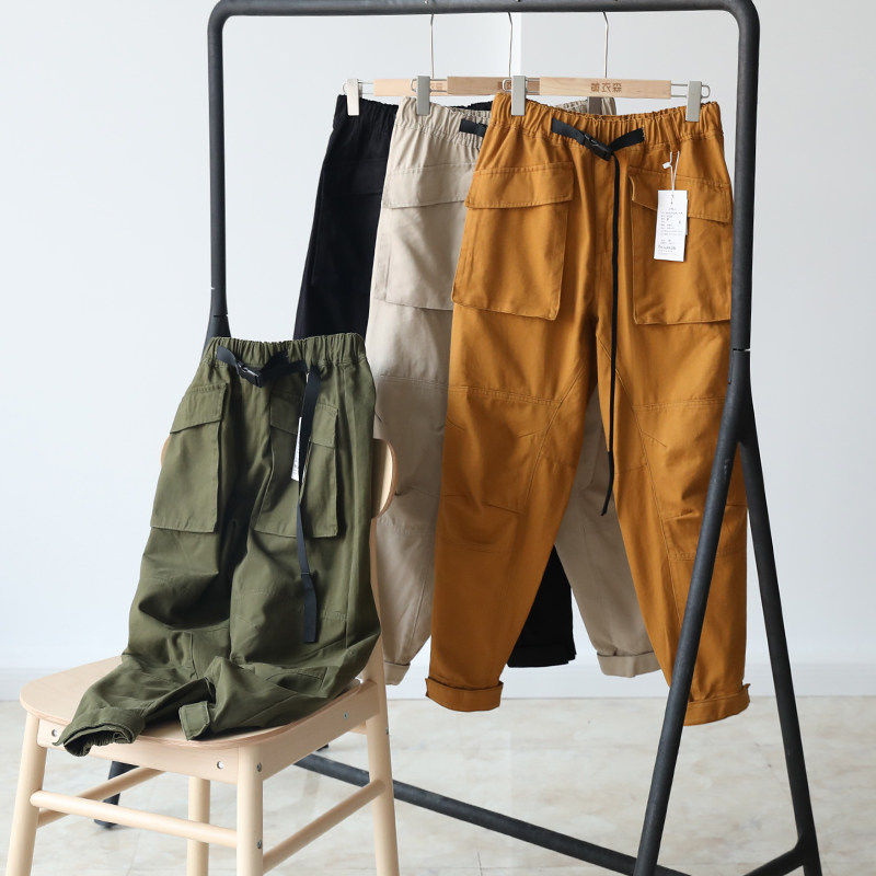 Functional wind High-branch cotton yarn yarn ~ Men fashion trend wash multi-bag workshop casual pants 5979