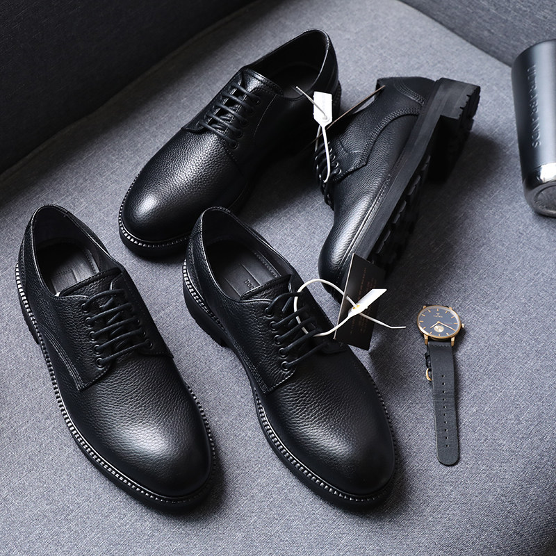 Doctor Huang's second bomb Italy imported deerskin men's fashion business Derby shoes leather shoes 5863