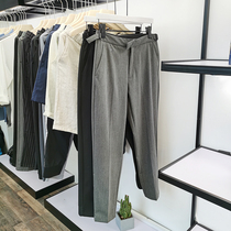 Canons small honeybee pituitary light elastic mens fashion sashimi casual 90% pants small western pants tide 5803